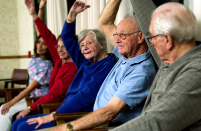 Seniors exercising